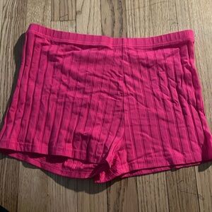 Pink Fitted Shorts
